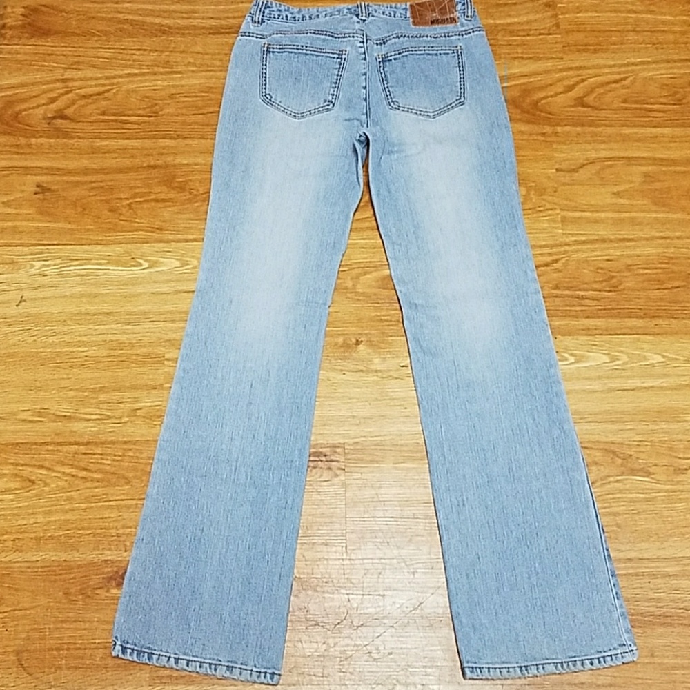 MICHAEL KORS VINTAGE FADED DISTRESSED STRAIGHT BOOTCUT WOMEN'S GIRLS JEANS - Picture 5 of 8